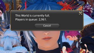 Final Fantasy: Endwalker queue time close-up overlayed on character face