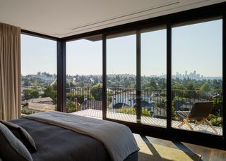 Bedroom views at Sound House in Seattle