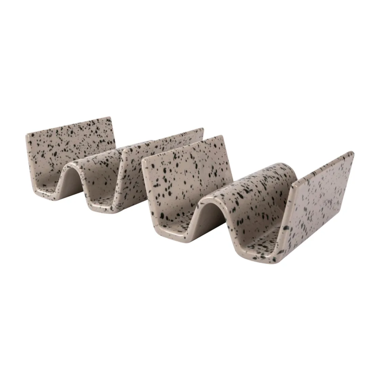 A set of speckled taco stands by Sagaform from Nordic Nest