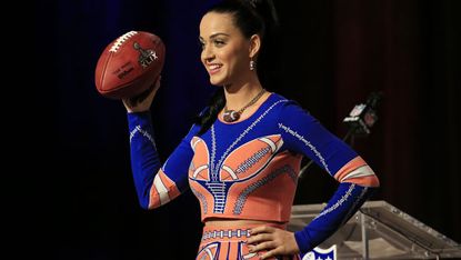 Katy Perry attends the Pepsi Super Bowl XLIX Halftime Show Press Conference