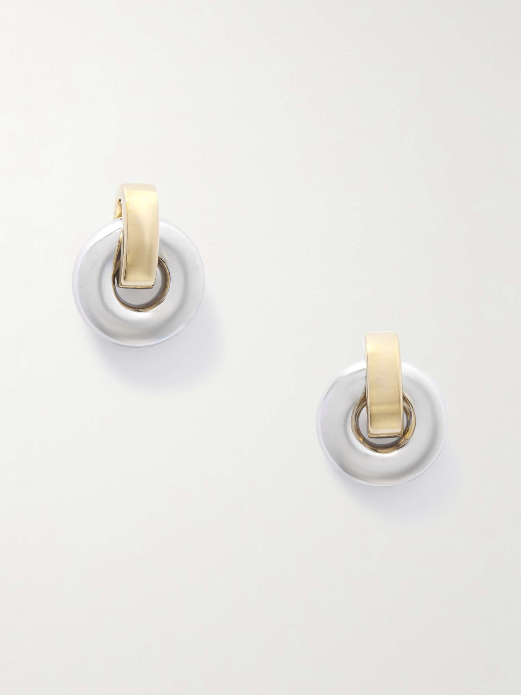 Piega Rhodium- and Gold-Plated Recycled Earrings