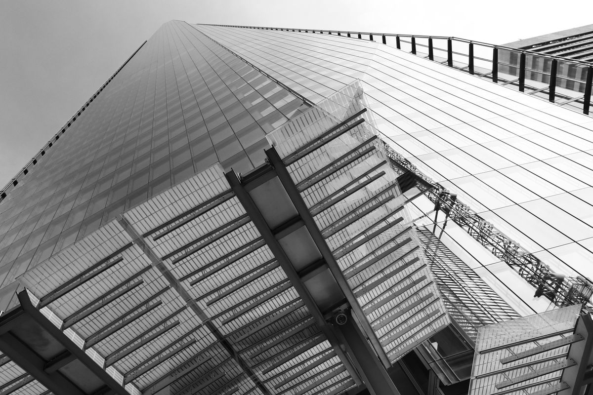 Monochrome building