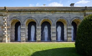 Houghton Hall white water falls in stone arches