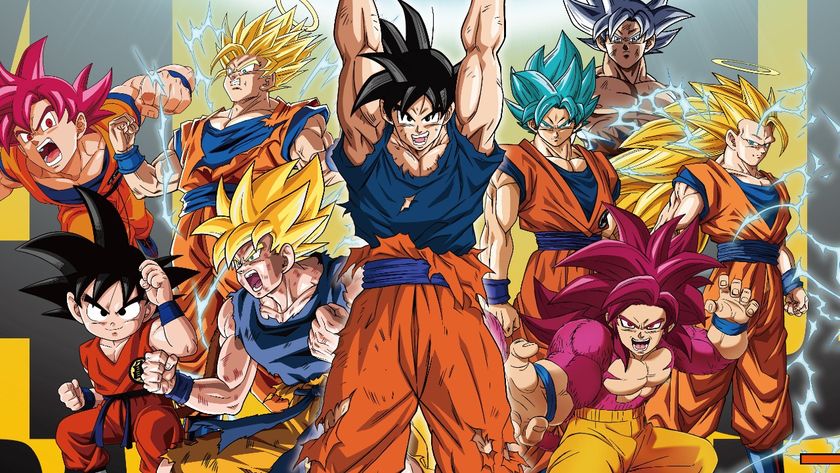 40th anniversary image of Goku in his many forms