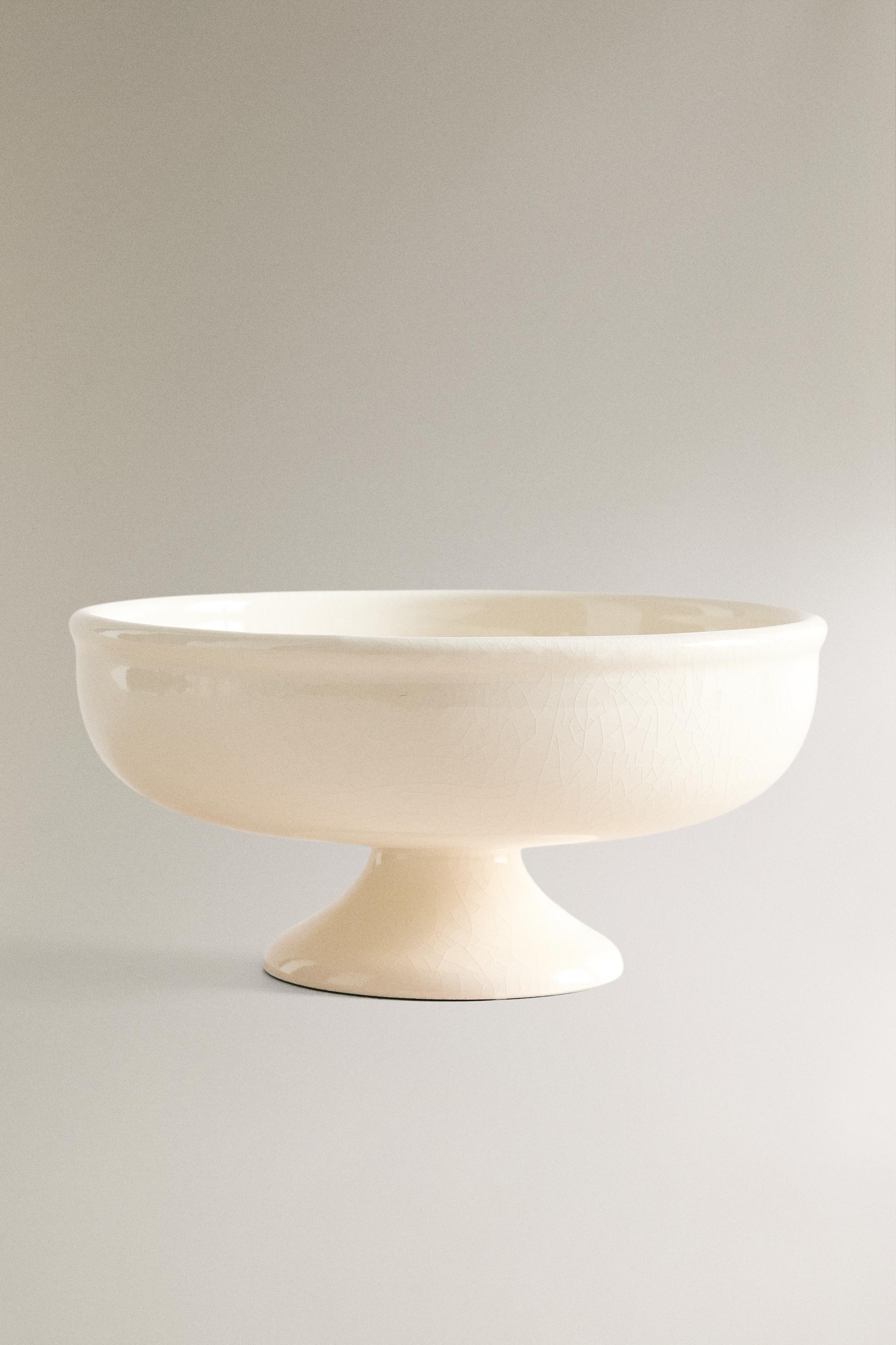 Earthenware Fruit Bowl With Stand