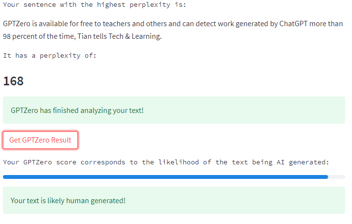 Origin by GPTZero - ChatGPT and AI Detector