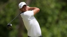 Brooks Koepka of the United States plays his shot from the fifth tee during the third round of the 2024 PGA Championship at Valhalla Golf Club on May 18, 2024 in Louisville, Kentucky.