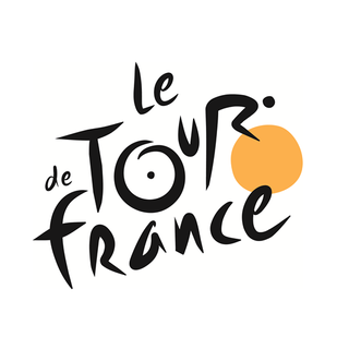 Tour de France logo of a man riding a bike