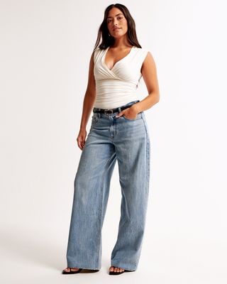 abercrombie & Fitch, Curve Love Low Rise Ultra Loose Jean