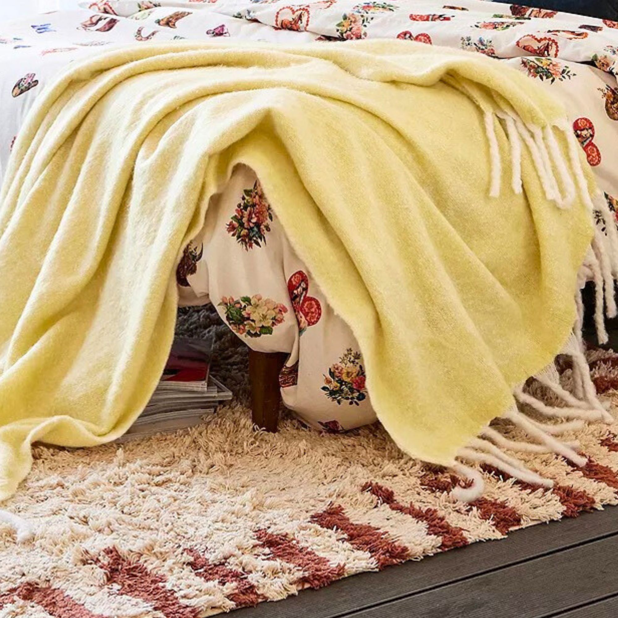 Yellow throw