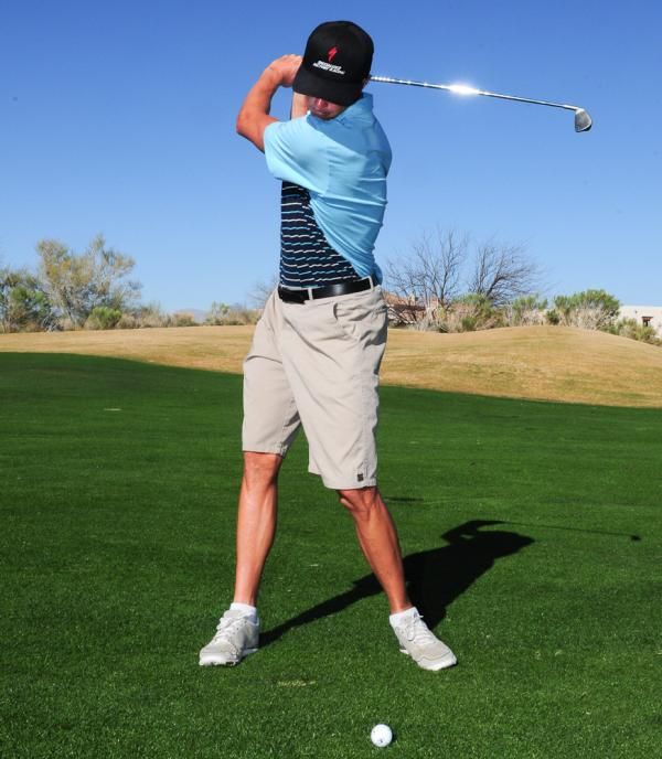 Hitting a 6-iron, Todd Wells put this shot within 10 feet of the pin.