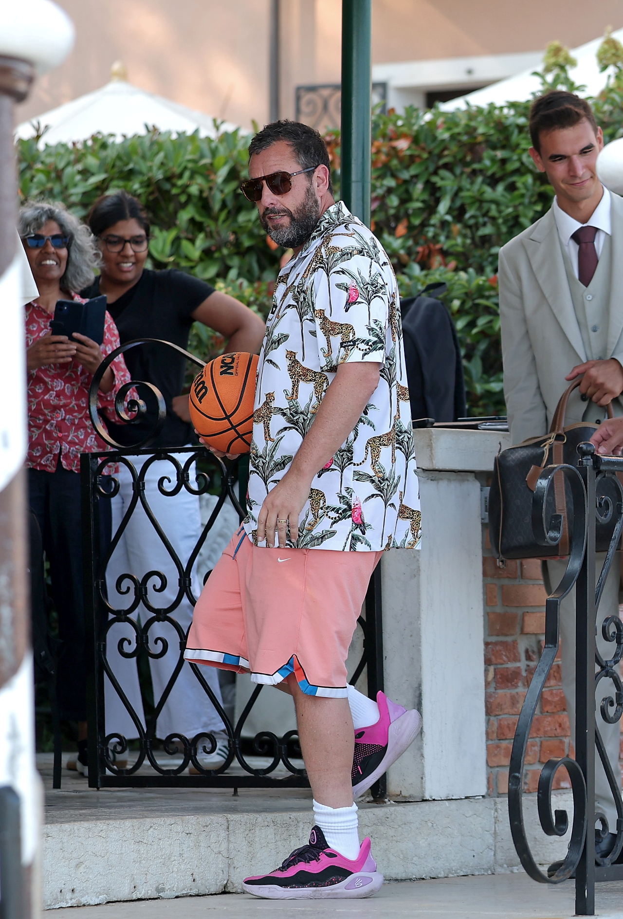 VENICE, ITALY - AUGUST 26: Adam Sandler is seen arriving into Venice ahead of the 82nd Venice International Film Festival 2025 on August 26, 2025 in Venice, Italy.