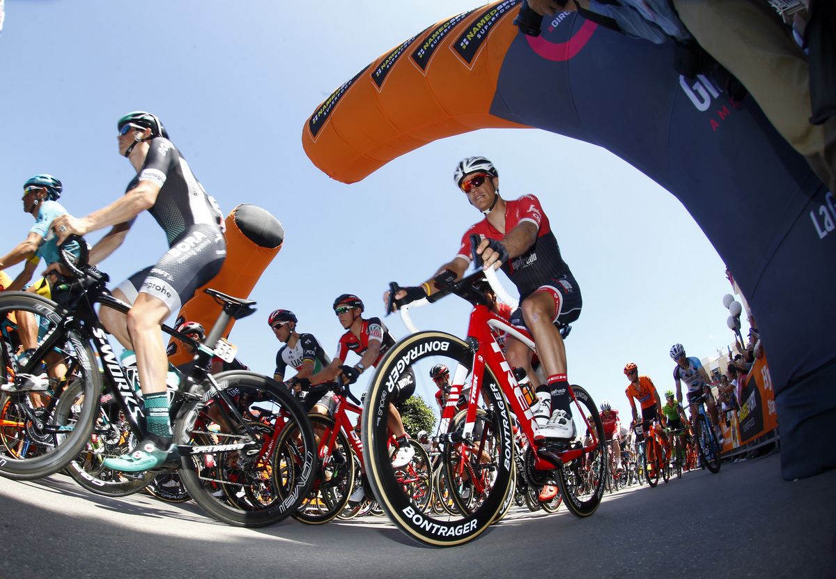 Riders start stage 8 of the Giro d'Italia