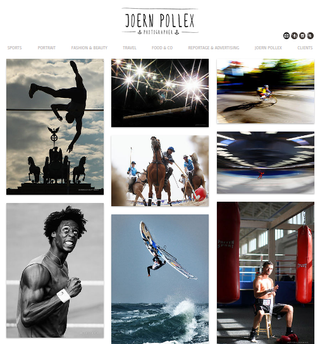 The stunning sports photography of Joern Pollex gets full room to breathe on this eye-catching website