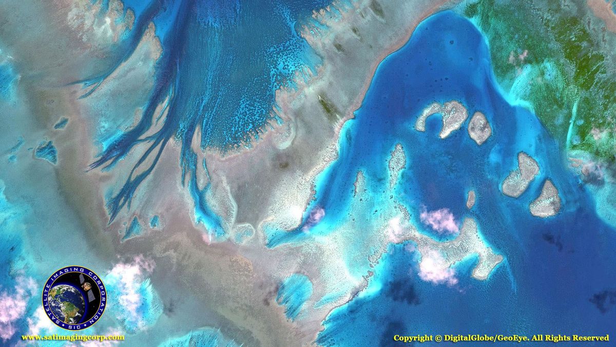 Satellites help researchers assess the health of coral reefs.