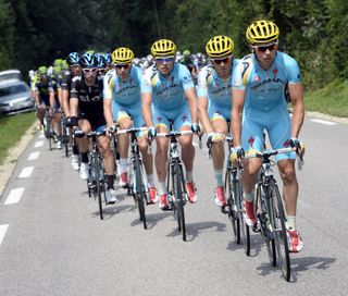 Astana chases on stage eight of the 2014 Tour de France