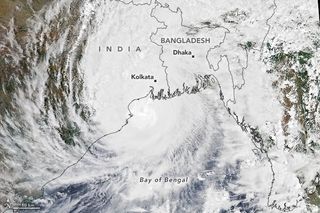 NASA's Aqua satellite captured this view of Typhoon Amphan on May 20, 2020 at 1 p.m. India Standard Time (0730 GMT).