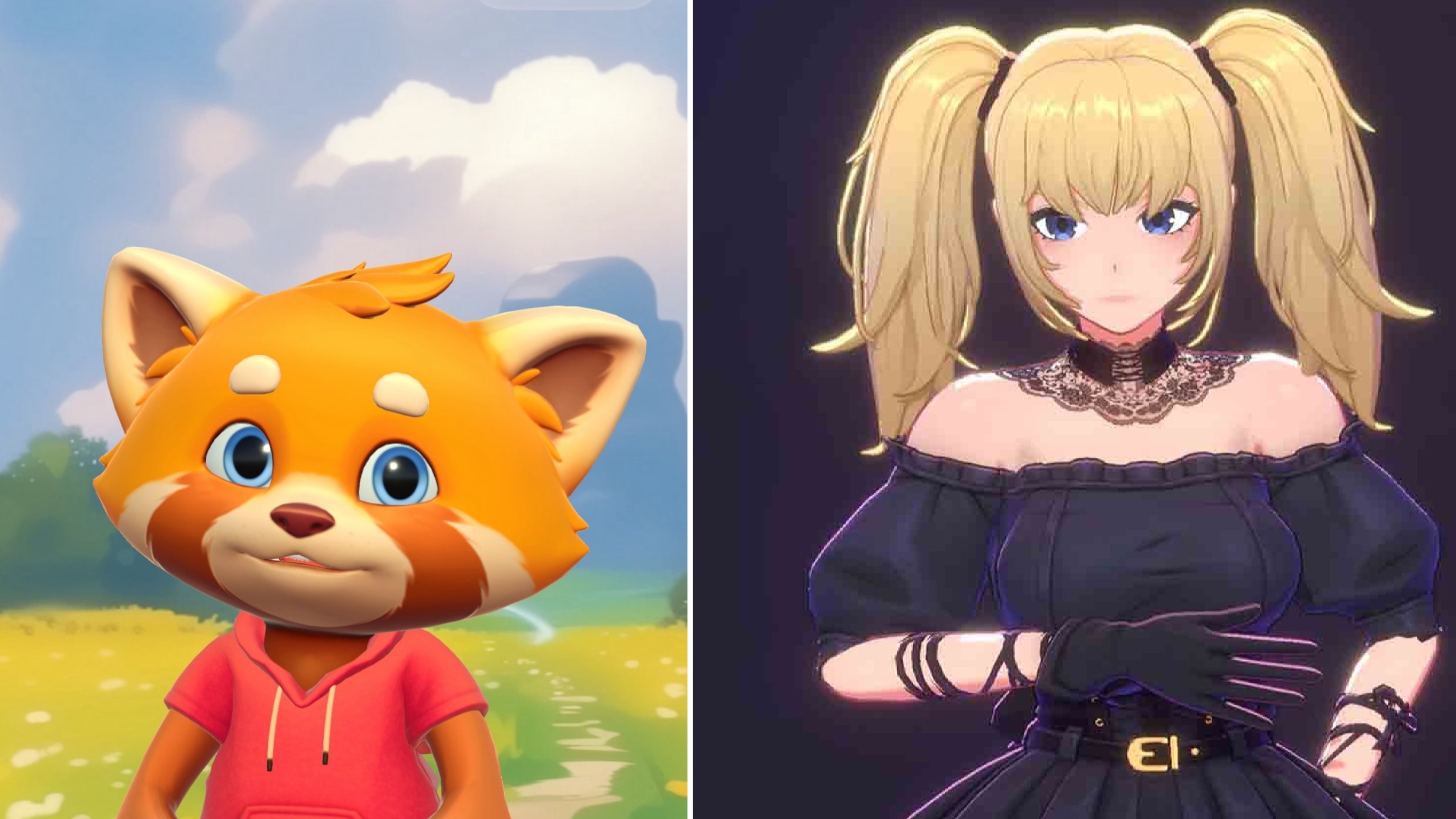 Rudy the Panda and Ani the anime waifu