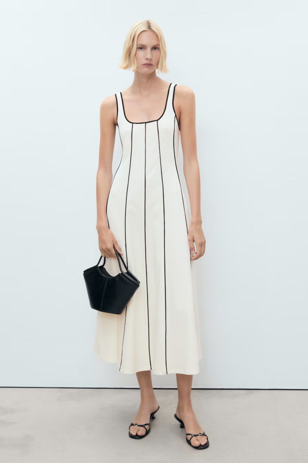 Mango Striped Cotton Dress
