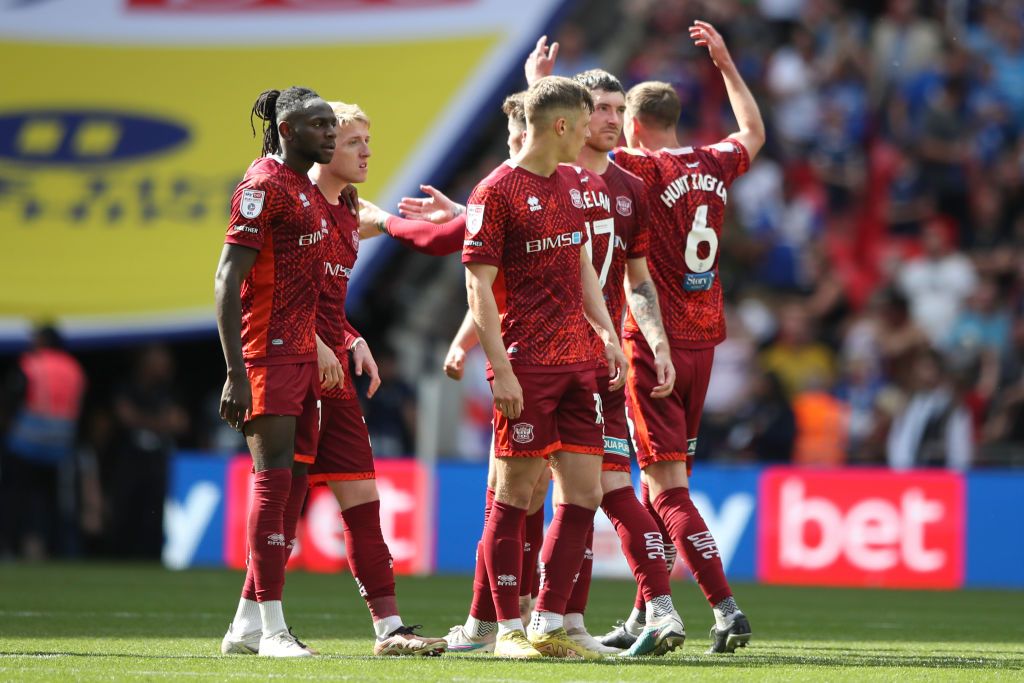 Carlisle United season preview 2023/24 Carlisle United react during the penalty shootout during the Sky Bet League 2 Play-Off Final between Carlisle United and Stockport County at Wembley Stadium, London on Sunday 28th May 2023. (Photo by Tom West/MI News/NurPhoto via Getty Images)