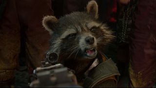 Rocket with a gun in guardians of the galaxy