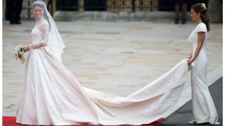 Kate Middleton and Pippa Middleton on kate's wedding day