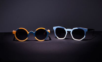 Blue & orange framed sunglasses