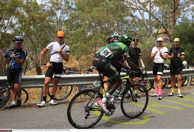 Kevin Reza (Europcar) climbs Corkscrew