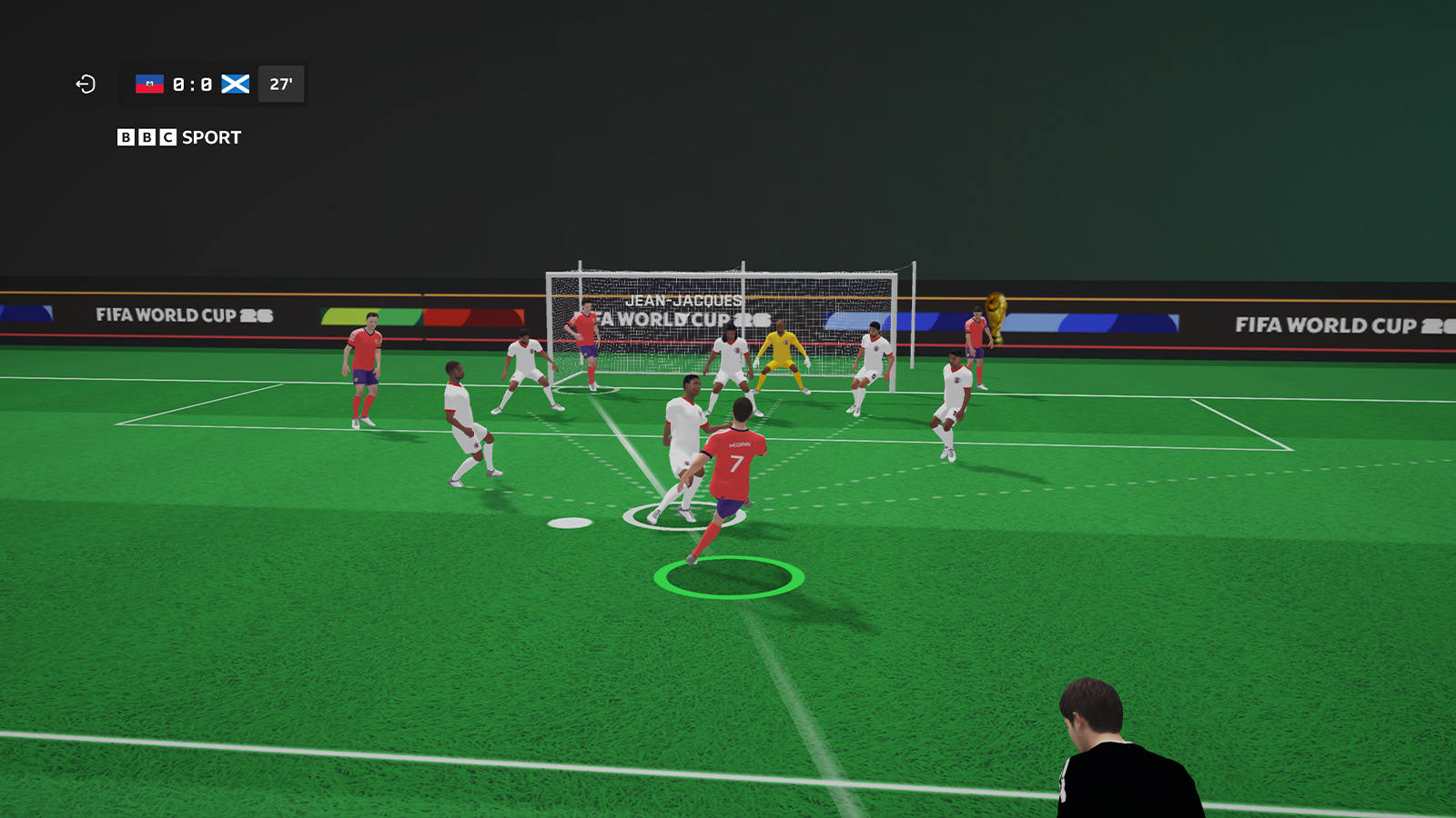 BBC 3D World Cup 2026, 3D game like screens of a football match