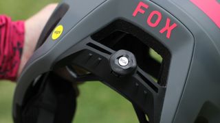 detail of the Boa system on the Fox Racing Proframe RS Taunt helmet