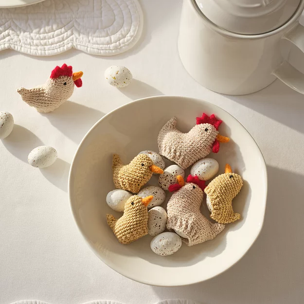 White and Yellow Table Chick Cosies &amp;ndash; Set of 6 | Decorative Accesso...