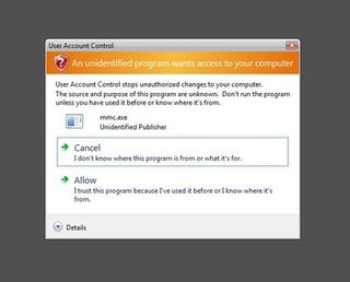 Unidentified program is trying to access your computer.