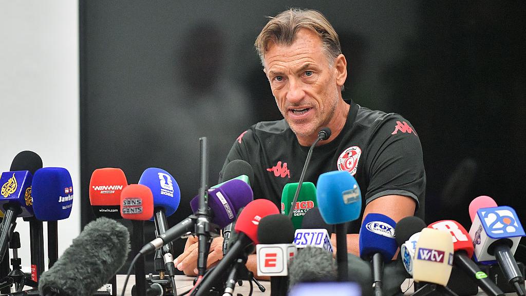 Herve Renard takes a press conference after being named new Tunisia manager midway through the World Cup 2026