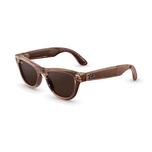 Ray-Ban Meta Skyler (gen 2) Shiny Transparent Peach, Transitions&reg; Brown Lenses