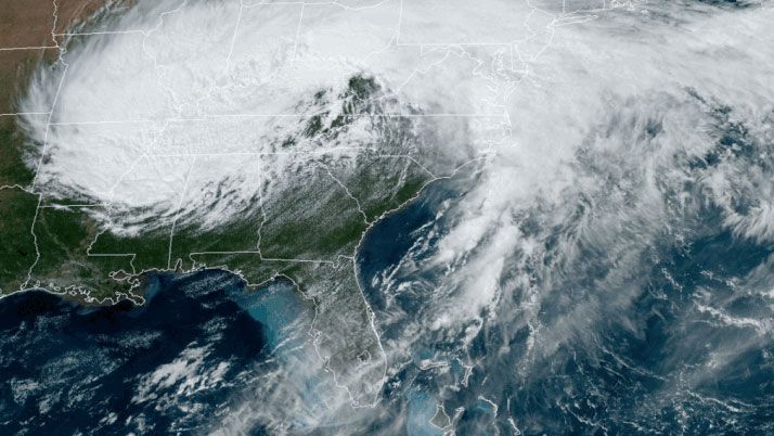 Hurricane Helene displayed by the National Weather Service 