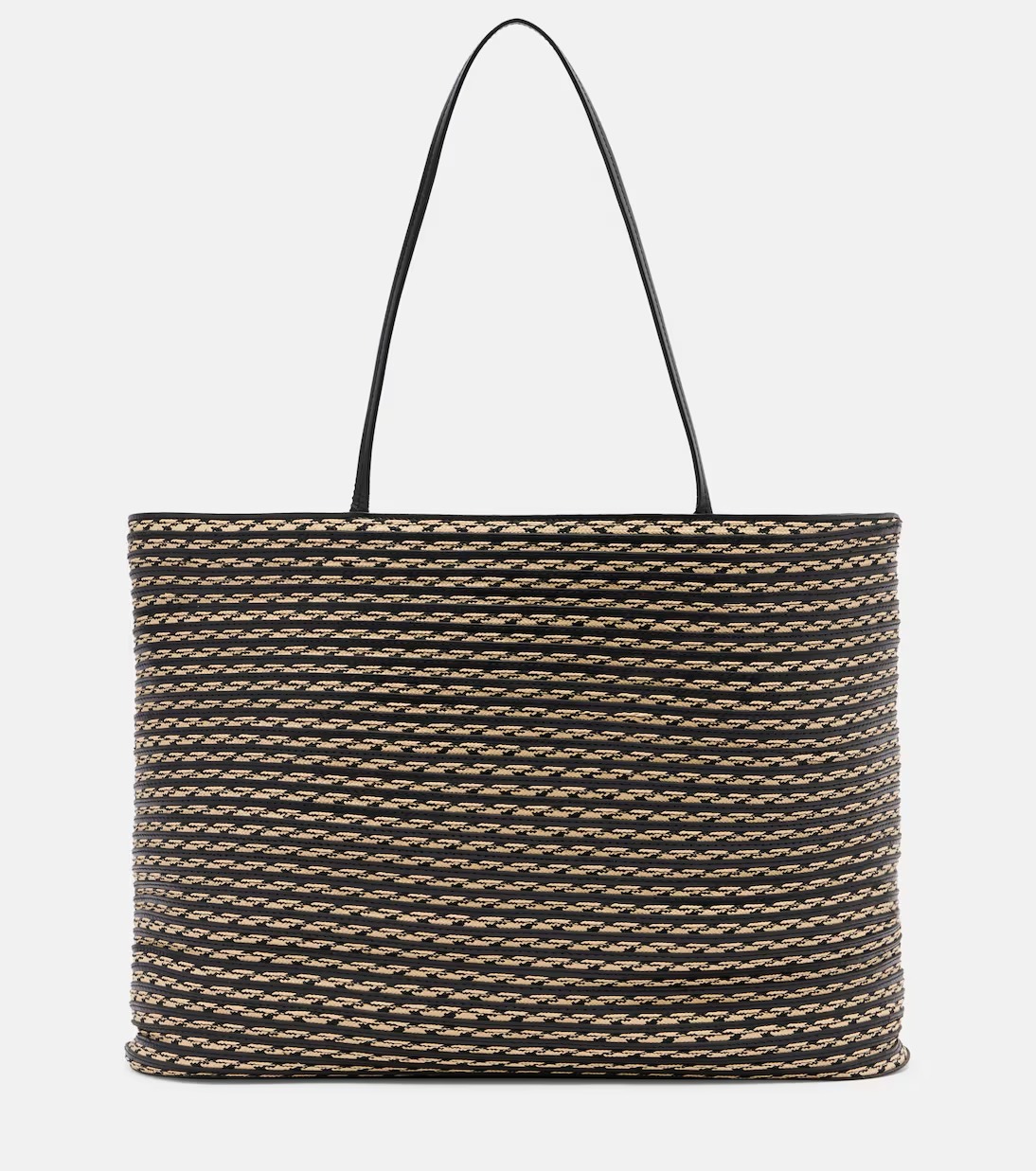 The Row , Beau Large Leather-Trimmed Raffia Tote Bag