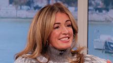 Cat Deeley wearing The White Company jumper and Mint Velvet trousers on This Morning on 17 November, 2025