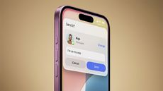 IPhone 17 in pink with Siri running on the screen