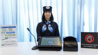 Robot receptionist at the Henn na hotel in Nagasaki