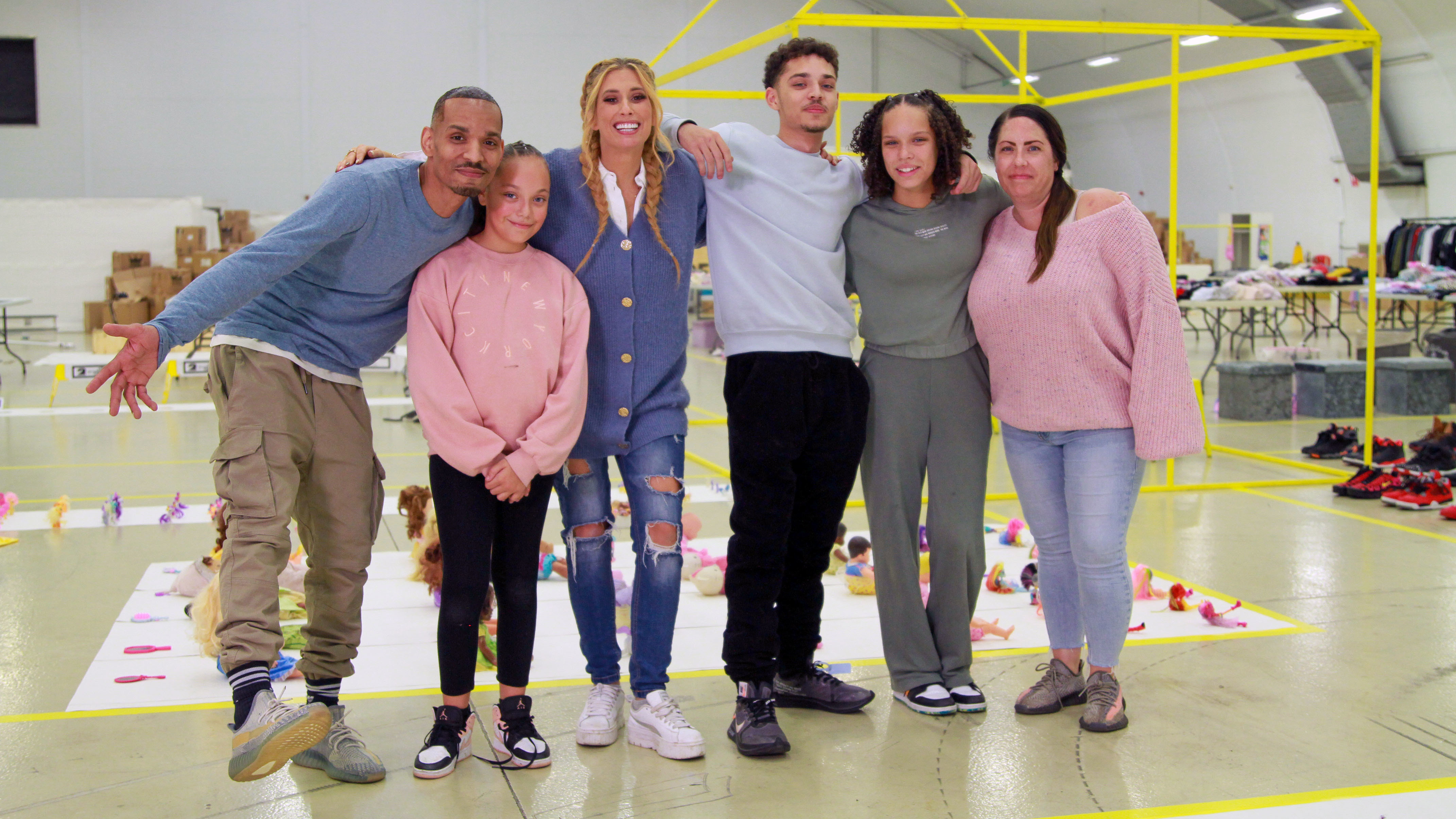 Stacey Solomon posed with the Clark family