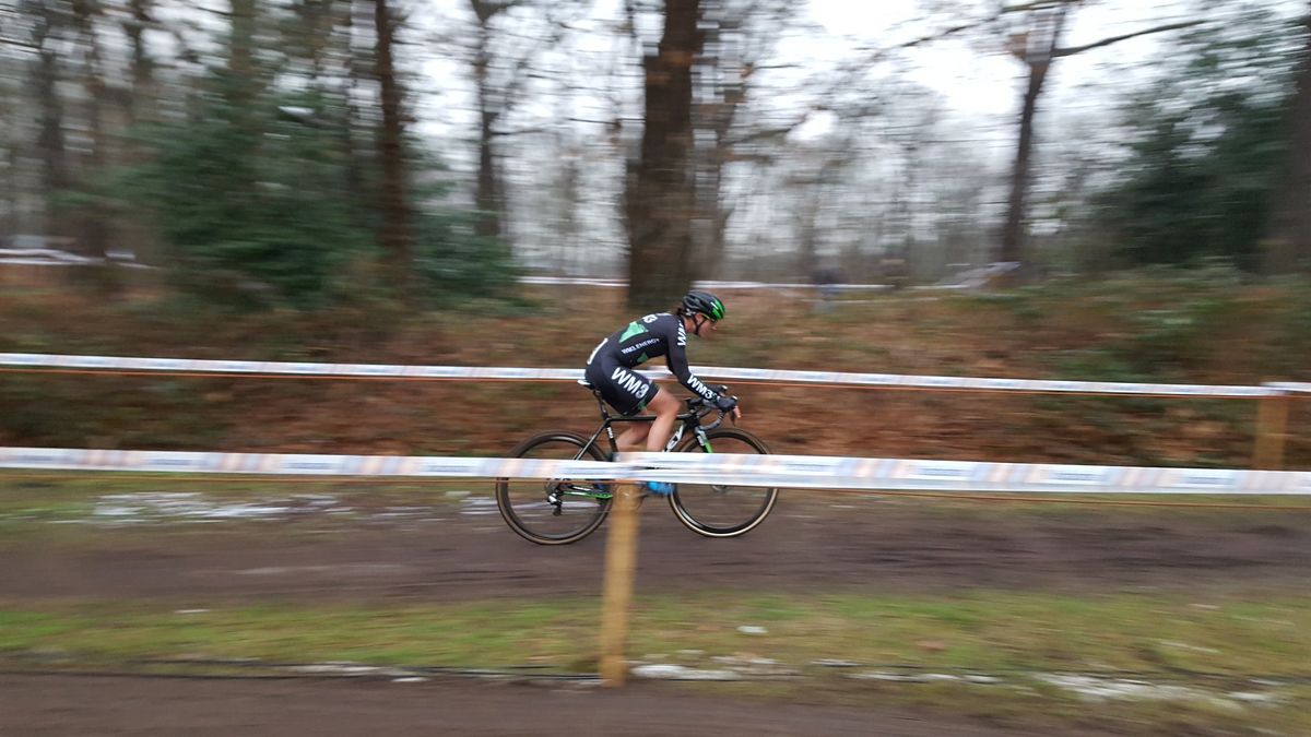 Marianne Vos on her way to a sixth Dutch cyclo-cross title