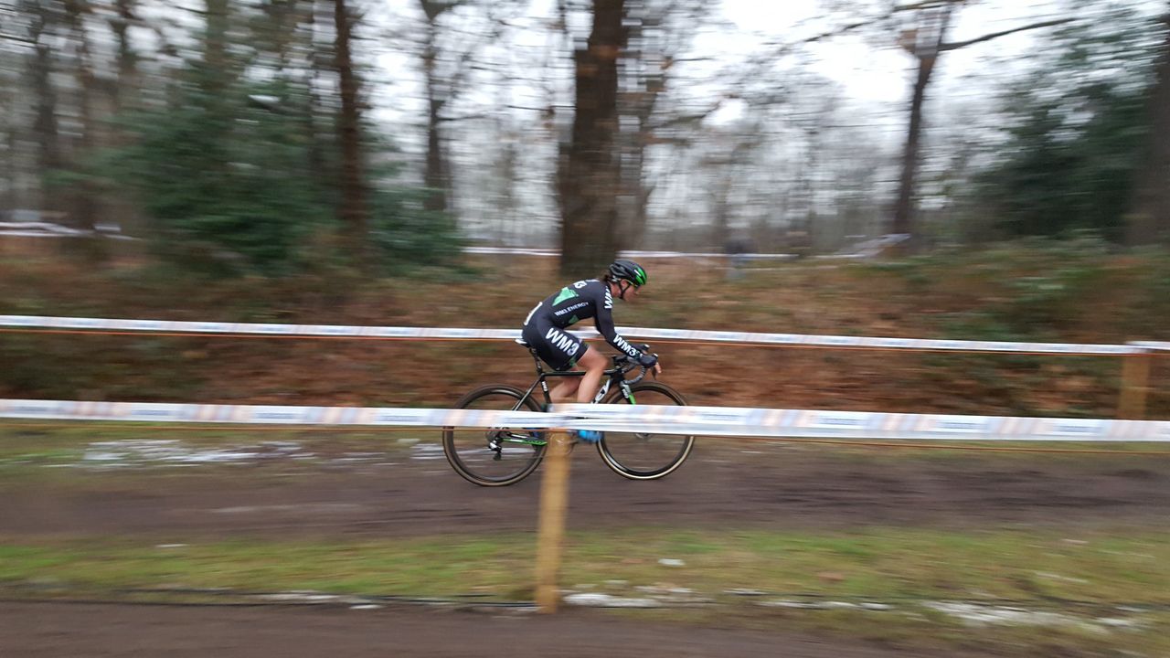 Marianne Vos on her way to a sixth Dutch cyclo-cross title