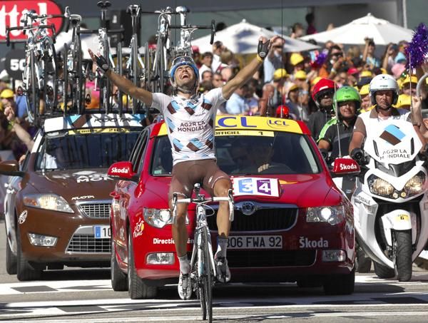 Christophe Riblon (AG2R La Mondiale) won France's fourth stage this year