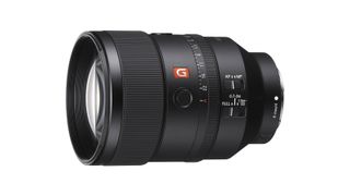 Sony FE 135mm f1.8 GM on a white background