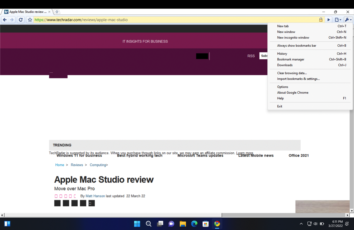 Google Chrome 1 in Windows 11