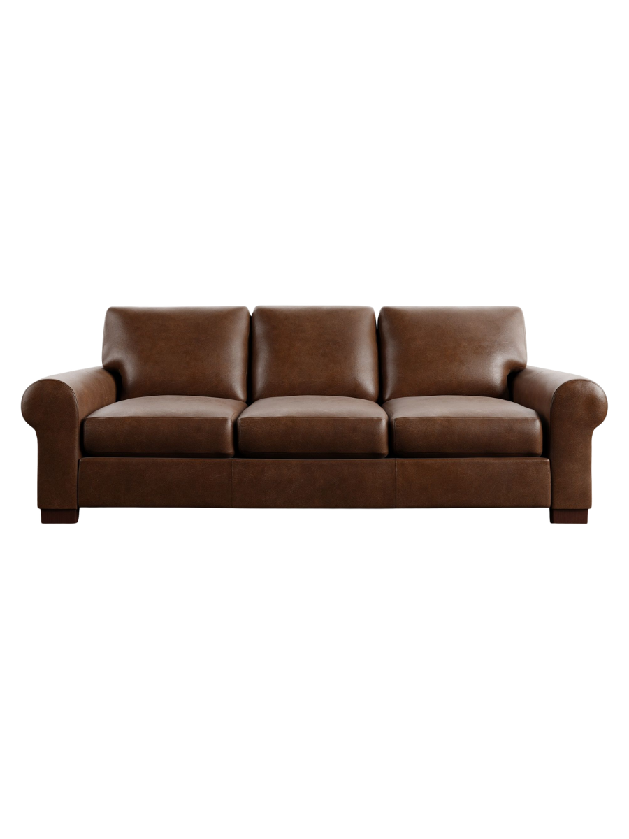 Pottery Barn, Turner Roll Arm Leather Sleeper Sofa