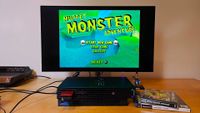 KTC G27P6 monitor connected to PS2 via OSSC running PS1 game Muppet Monster Madness