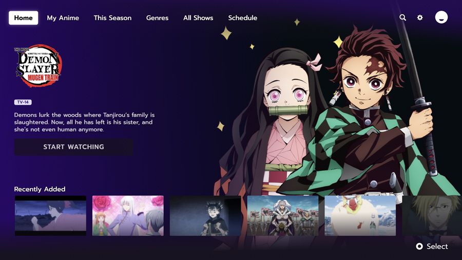 Vizio SmartCast Funimation app