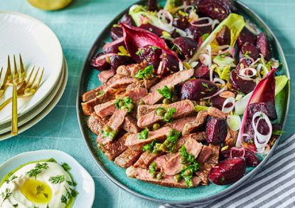 Spring beef with beetroot