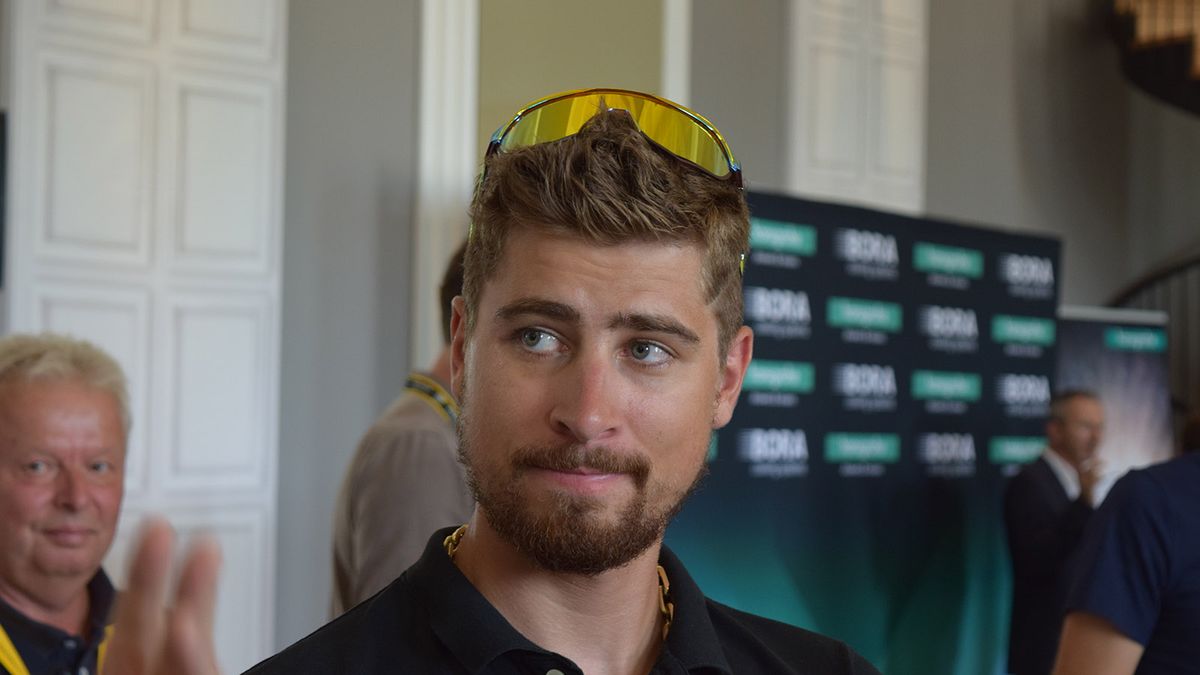 Peter Sagan had special edition 100% sunglasses for the 2018 Tour de France